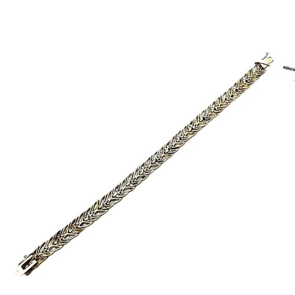 Womens Gold Over Sterling Silver 1/8 ct tw Diamond Tennis Bracelet 7 Inch - Picture 5 of 8